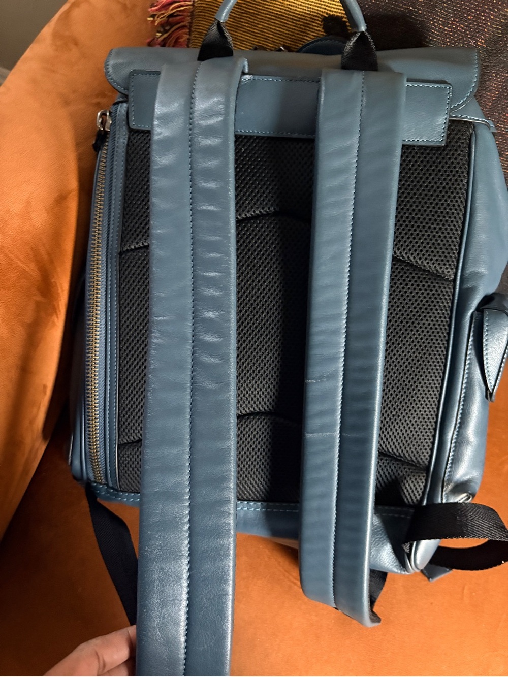 Coach Leather Backpack in Slate Blue - Picture 2 of 5